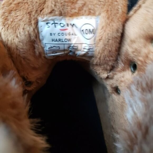 NWT Cougar Waterproof Insulated Heavy Duty Leather Winter Snow Boot Fur Trim - Picture 10 of 15